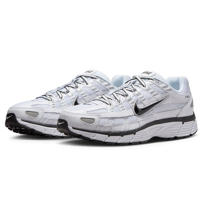 Nike White P-6000 Metallic Silver Black Sneakers