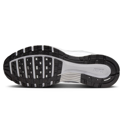 Nike White P-6000 Metallic Silver Black Sneakers