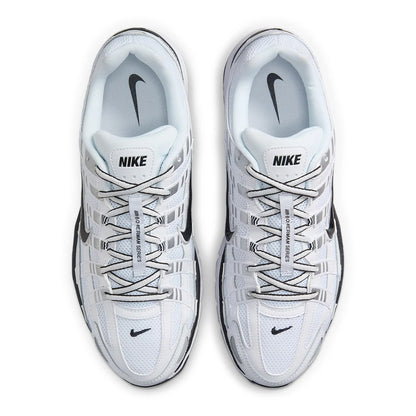 Nike White P-6000 Metallic Silver Black Sneakers