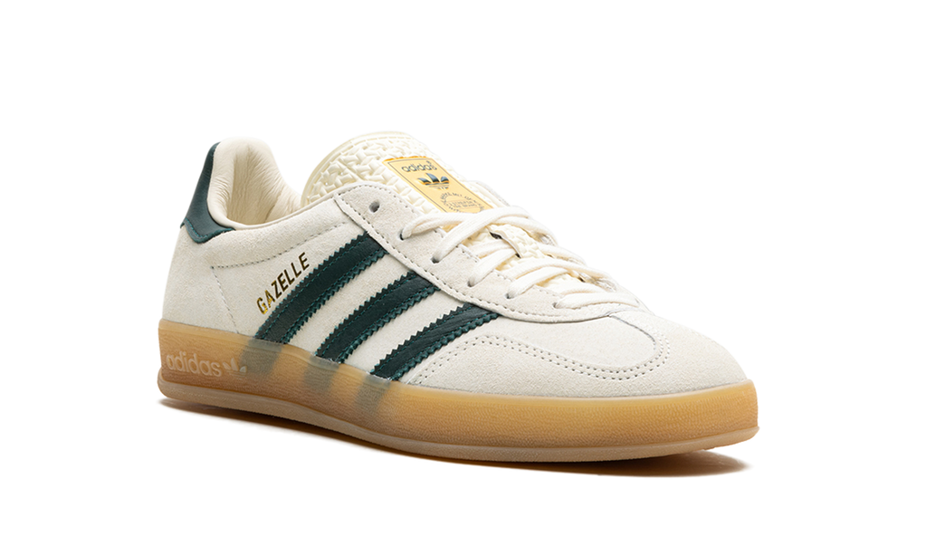 Adidas Cream White Gazelle Indoor Cream White Green Gum Sneakers
