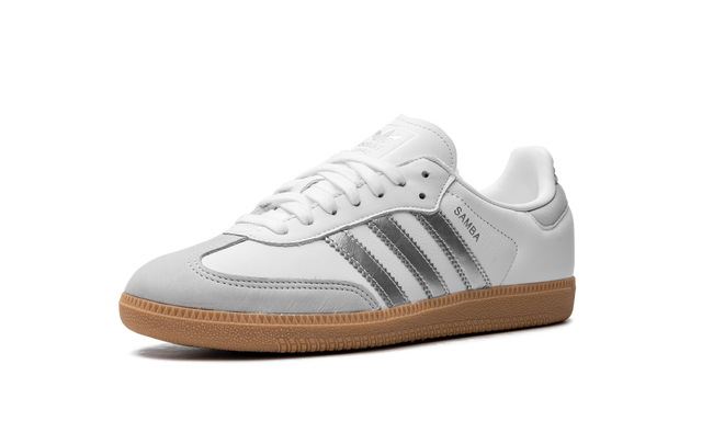 Adidas Samba White Silver Metallic Grey Sneakers