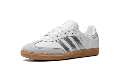Adidas Samba White Silver Metallic Grey Sneakers
