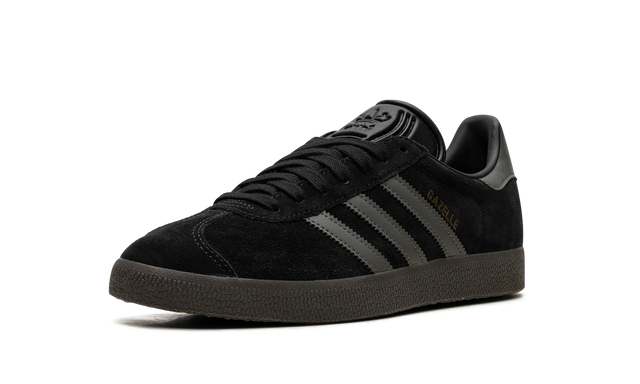 Adidas Black Gazelle Gold Sneakers