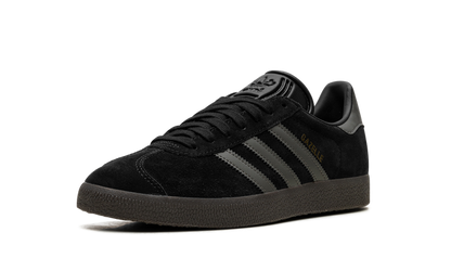 Adidas Black Gazelle Gold Sneakers