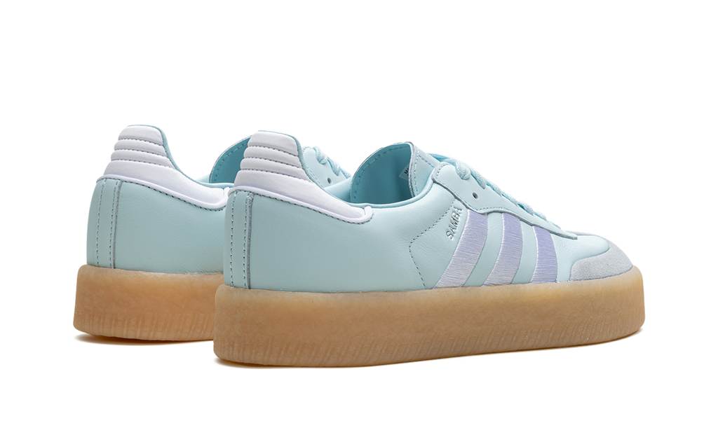 Adidas Sambae Silver Almost Blue Metallic Gum Sneakers