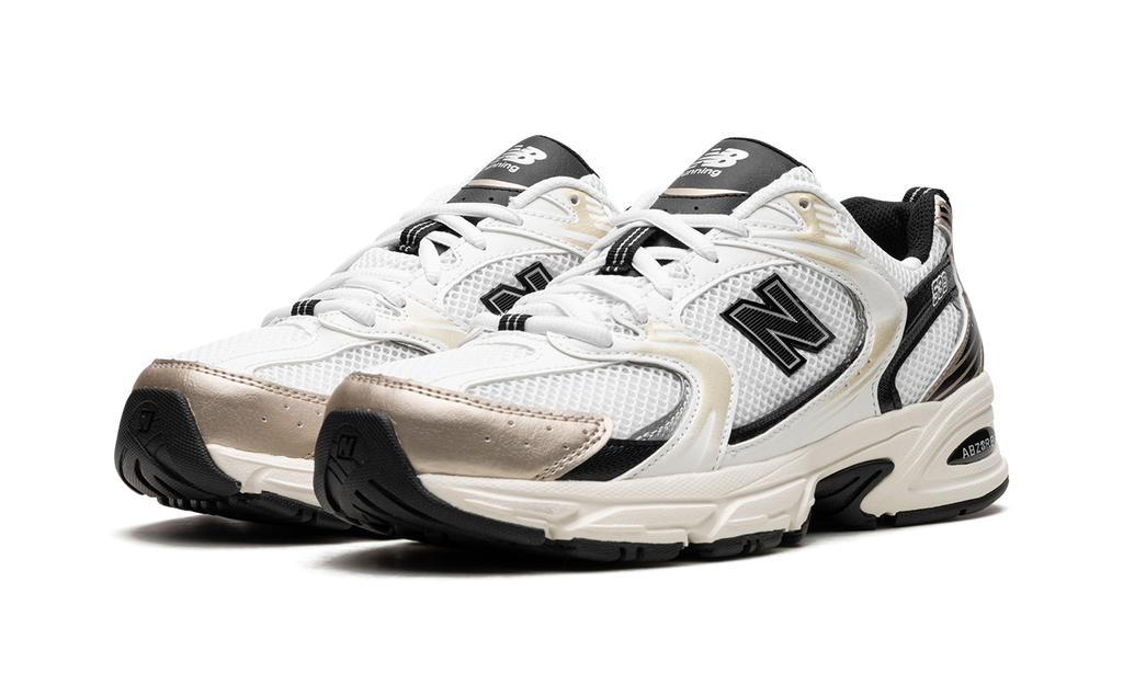 New Balance 530 White Gold Black Sneakers