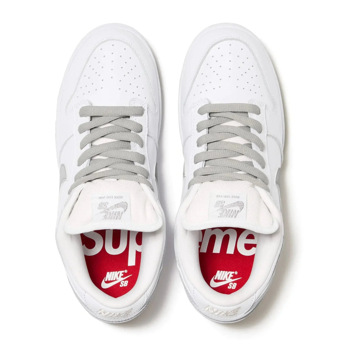 Nike Dunk Low White Supreme x SB Sneakers