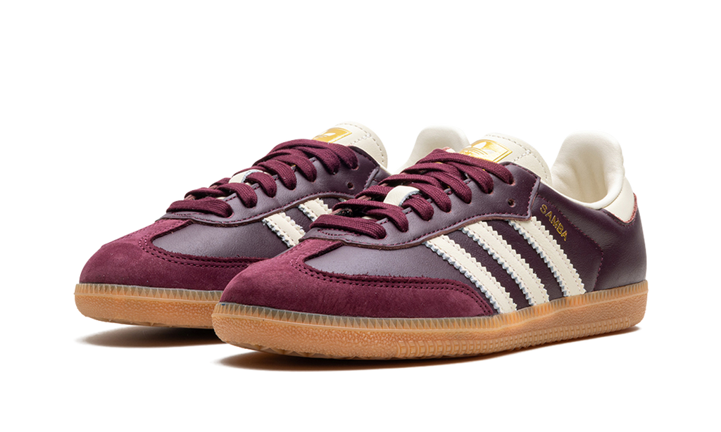Adidas Samba Cream White Maroon Cream White Sneakers