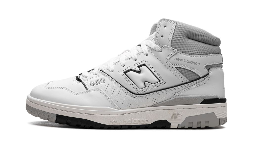 New Balance White 650 White/Grey Sneakers