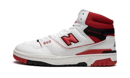 New Balance White 650 White/Red Sneakers