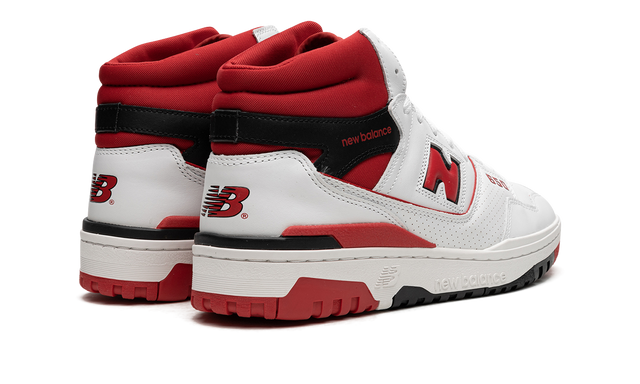 New Balance White 650 White/Red Sneakers