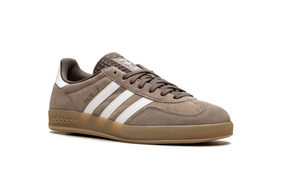 Adidas White Gazelle Indoor Earth Strata Gold Metallic Sneakers