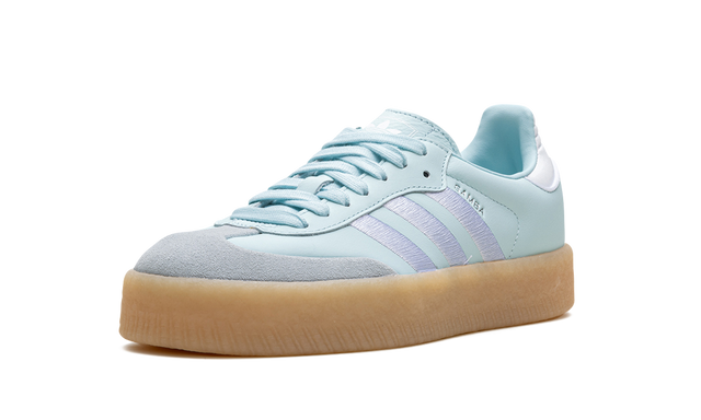 Adidas Sambae Silver Almost Blue Metallic Gum Sneakers